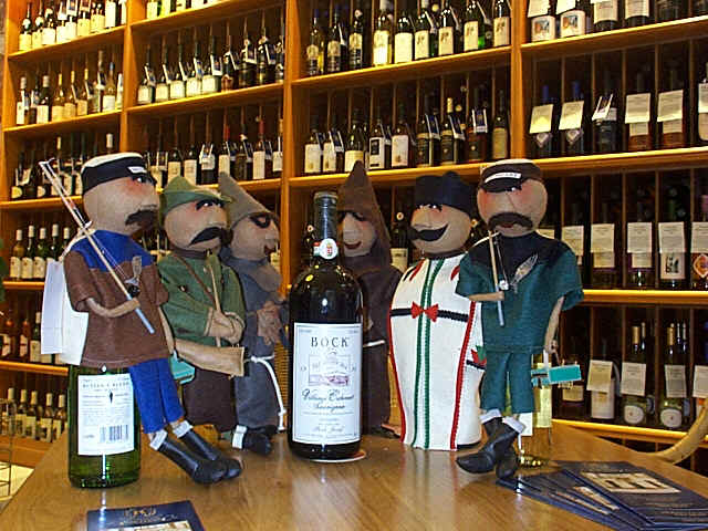 Wine Monks, lined up and ready to drink!