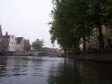 Brugge via canal boat