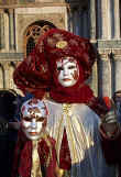 Reveler in classic costume