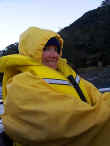 Laura adorned in her Jet Boat garb
