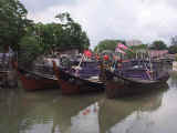 Fishing junkettes at anchor